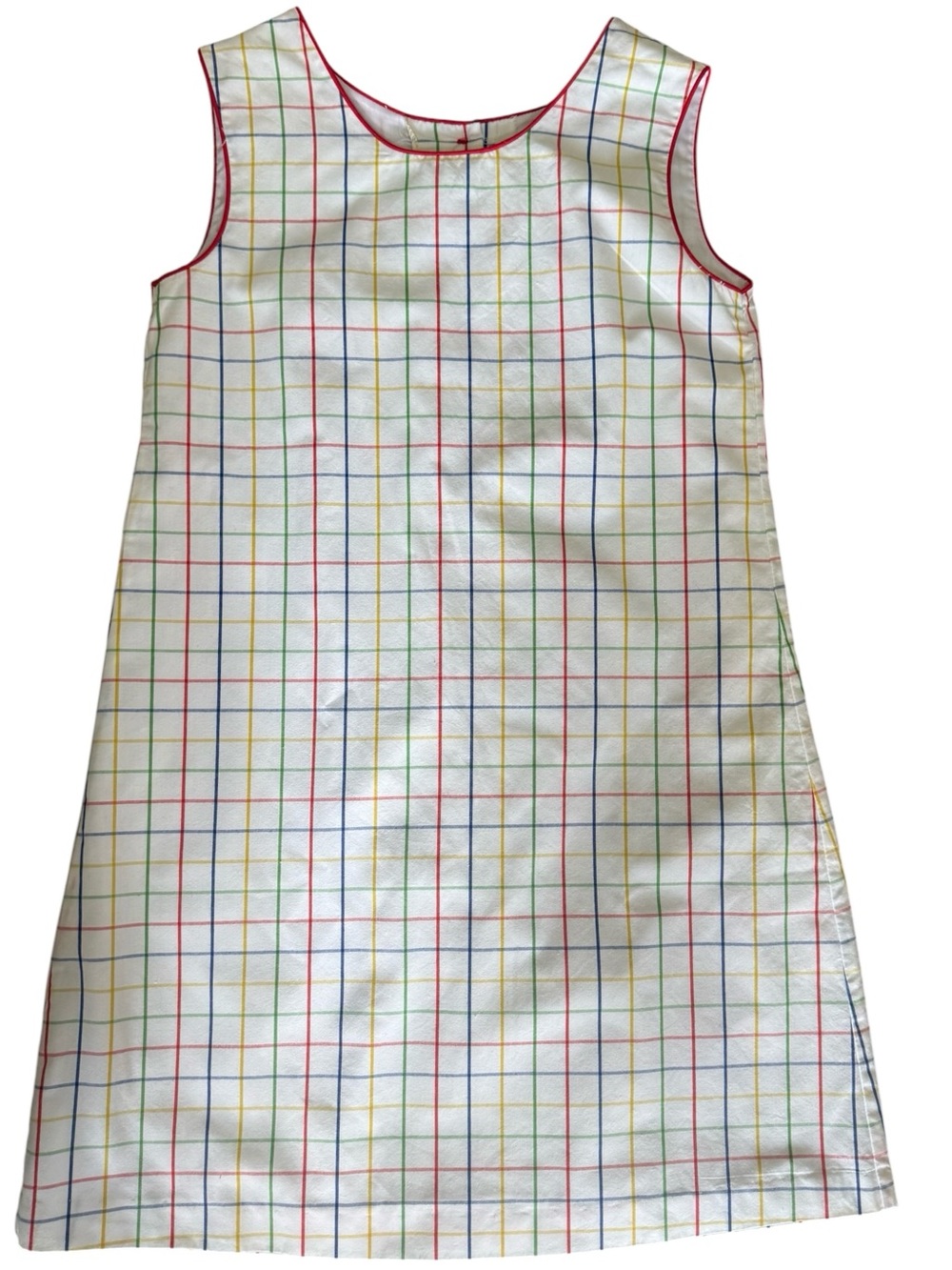Beaufort Bonnet Company Girls Plaid Dress Size 12 Button Back Preppy